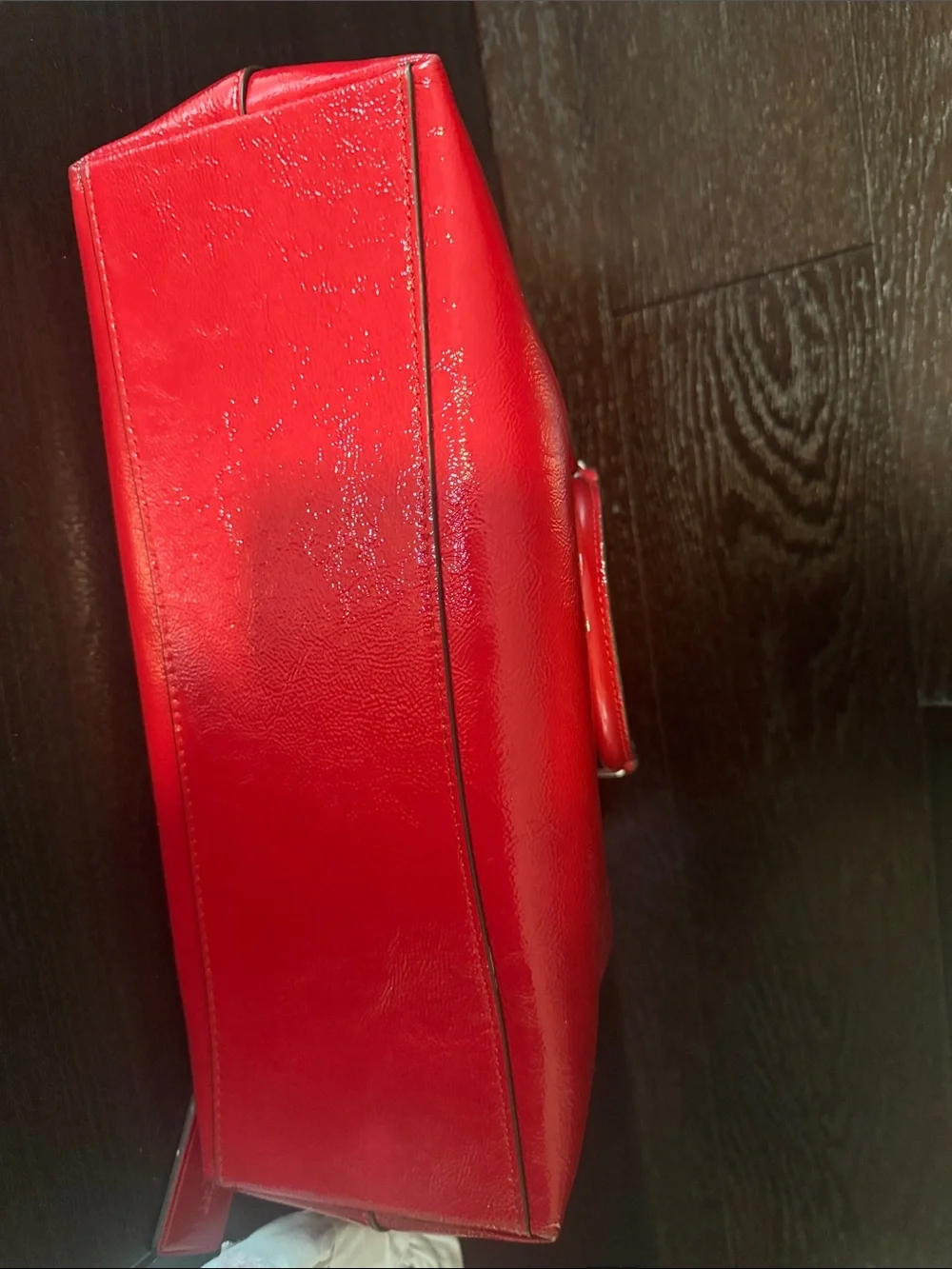 Coach glossy red